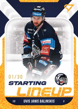 Uvis Janis Balinskis Liberec Tipsport ELH 2022/23 SportZoo 2. serie Starting LINEUP 3rd PERIOD /30 #SL-39